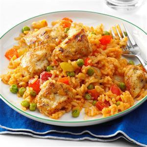 Spanish Rice with Chicken & Peas Recipe_image