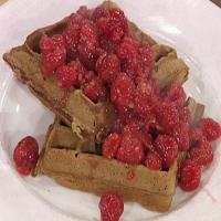 Chocolate Waffles with a Fresh Raspberry Syrup image