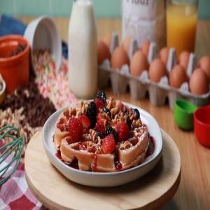 Breakfast Waffle: The Savory Sweetie Recipe by Tasty image