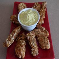 Cashew Chicken Fingers With Curry Mayonnaise image