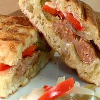 Hot Italian Sausage Panini with Pickled Peppers_image
