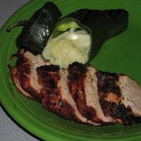 Grilled Pork and Poblano Peppers_image