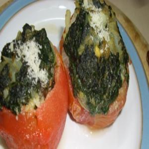 Baked Spinach-Topped Tomatoes_image