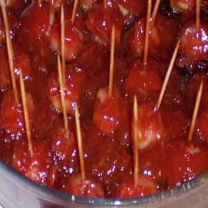 Bacon Wrapped Water Chestnuts With Ketchup Sauce image