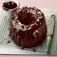 Lemon Bundt Cake with Chocolate Glaze and Candied Lemon_image