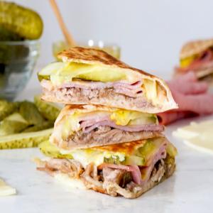 Cuban Sandwich Quesadilla - Skinnytaste_image