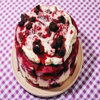 Summer Pudding With Blackberries and Peaches_image