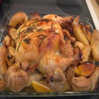 Lemon-Garlic-Rosemary Baked Chicken With Roasted Finger Potatoes image
