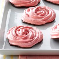 Chocolate-Dipped Strawberry Meringue Roses image