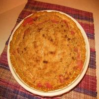 Sour Cream Rhubarb Crumb Pie image