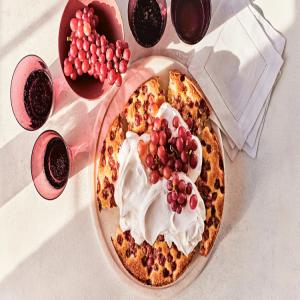 Red-Grape Cake with Whipped Creme Fraiche image