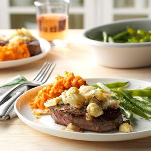 Blue Cheese-Crusted Sirloin Steaks Recipe | Taste of Home_image