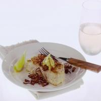 Halibut with Lemon-Butter and Crispy Shallots_image
