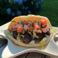 Gyro-Style Lamb Burgers with Tzatziki and Grilled Onions image