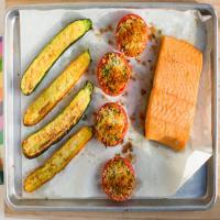 Salmon and Zucchini Sheet Pan Dinner image