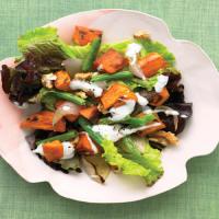 Red-Leaf Salad with Roasted Sweet Potatoes image