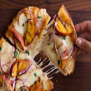 Pepper Jack and Grilled Peach Pizza image
