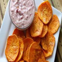 Sweet Potato Chips with Cranberry Aïoli_image