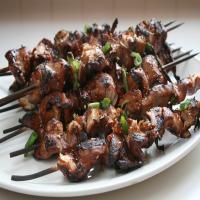 Skewered Korean Chicken and Green Onions_image