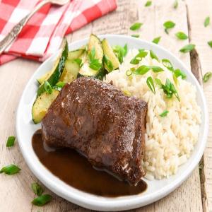 Caribbean Jerk Steak with roasted zucchini and coconut rice_image
