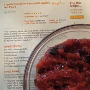 Superb Cranberry Sauce with Apples and Pears_image