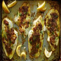 Broiled Fish With Lemon Curry Butter image