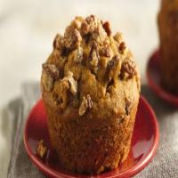 Double-Ginger Pumpkin Muffins with Sweet Candied Pecans image