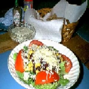 Black Bean and Corn Salad With Homemade Tortilla Chips_image