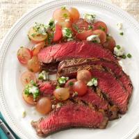 Balsamic Steak with Red Grape Relish image