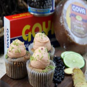 Goya black beans cupcakes with guava frosting_image