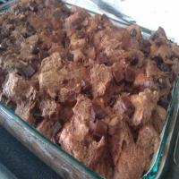 Chocolate Bread Pudding W/ Peanut Butter Sauce_image