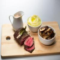 Roasted Chateaubriand with Red Wine-Mushroom Reduction and Pommes Puree_image