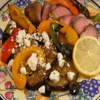 Eggplant and Peppers With Feta_image
