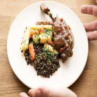 Wine-Braised Duck With Lentils and Winter Vegetables image