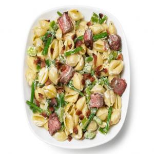 Pasta Salad With Steak, Bell Pepper, Green Beans and Bacon image
