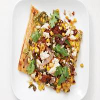 Grilled Pizza with Chorizo and Tomatillo Salsa image