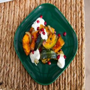 Oven Roasted Squash with Ricotta and Pomegranate Seeds_image