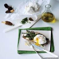 Morel and Asparagus Sandwiches with Poached Egg image
