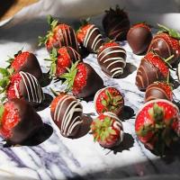 Chocolate-dipped strawberries image