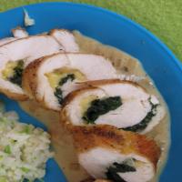 Chicken Breasts stuffed with Fontina Cheese and Spinach image