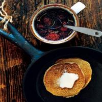 Whole-Wheat Pancakes with Blackberry Syrup_image