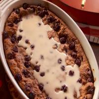 Bourbon-Soaked Cherry Bread Pudding with Vanilla Glaze_image