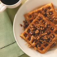 Sweet Potato Waffles with Nut Topping_image