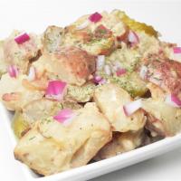 Grilled Potato Salad with Crazy Steve's Cajun Cukes_image