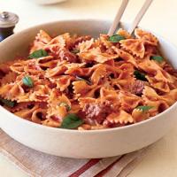 Farfalle with Sausage, Tomatoes, and Cream image