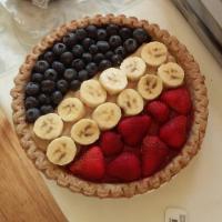 Strawberry-Blueberry-Banana 4th of July Pie image
