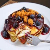 blueberry cheesecake pancakes!_image