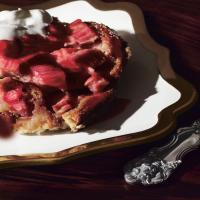 Rhubarb and Ginger Brioche Bread Pudding image
