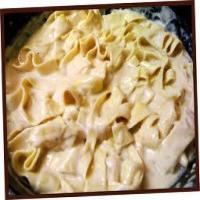 Egg Noodles and Gravy- Homemade image