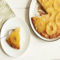 Pineapple Upside-Down Cake in Iron Skillet_image